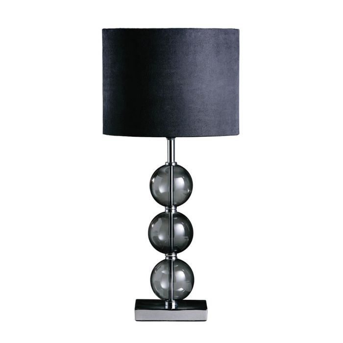 MIST BLACK SUEDE EFFECT SHADE TABLE LAMP