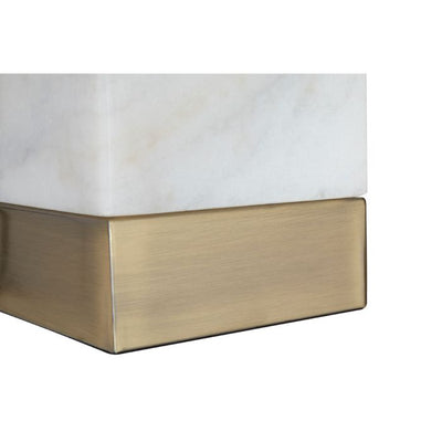 WHITE MARBLE ACCENT LAMP