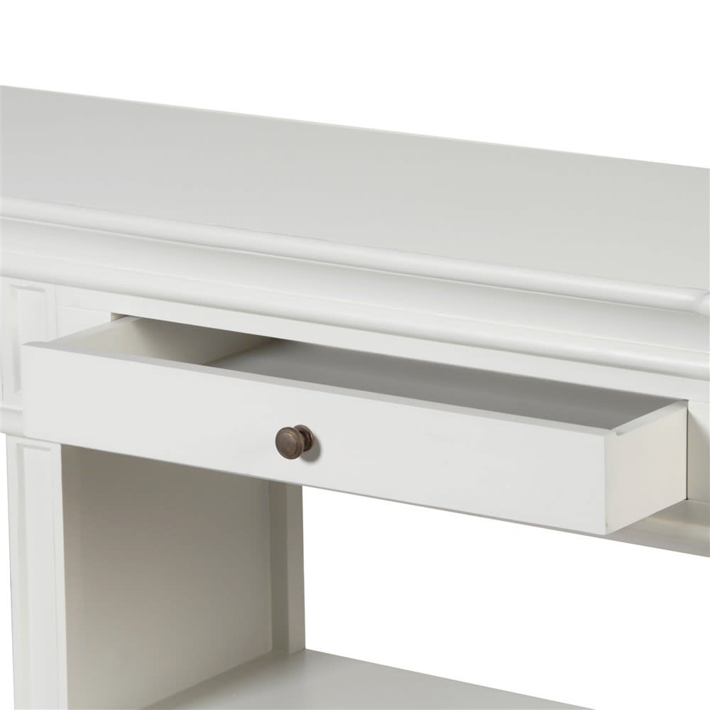 White Buffet Wood Console Table