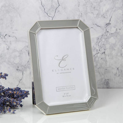 Silver Plated Chamfer Grey Frame