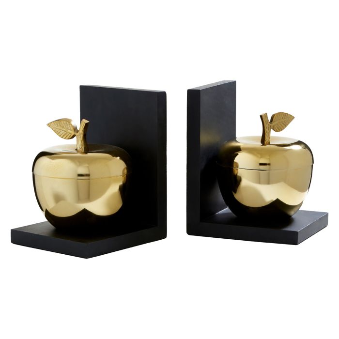 SET OF 2 APPLE BOOKENDS
