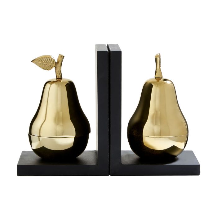 SET OF 2 PEAR BOOKENDS