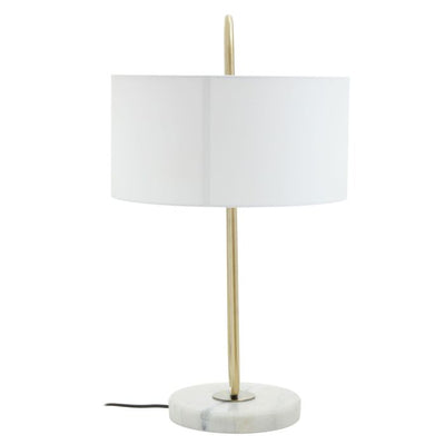 NOLA WHITE FABRIC SHADE TABLE LAMP