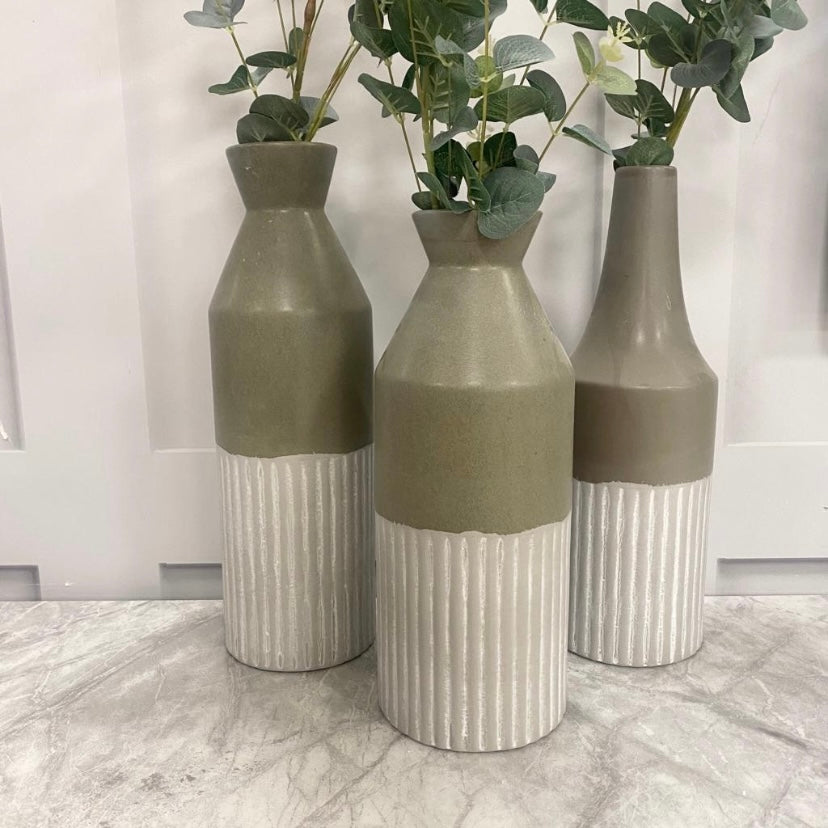 Bottle Ash Grey Vase