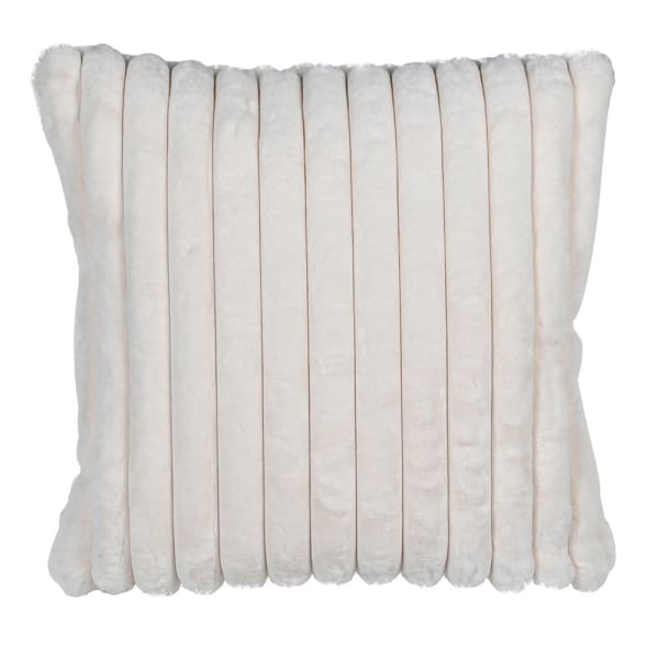 Cream Faux Rabbit Cushion Cover