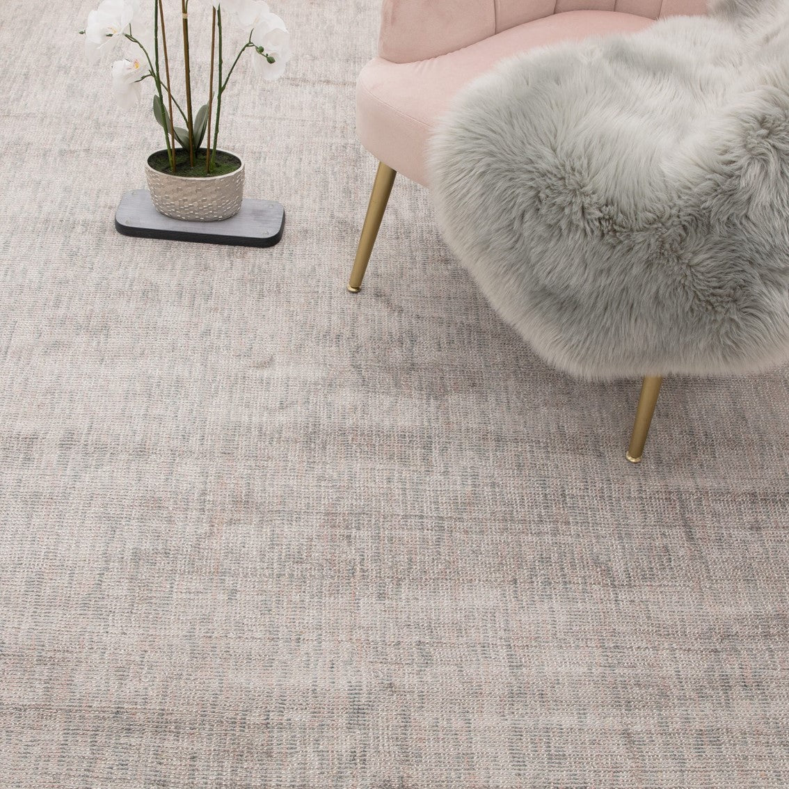 Aston Silver Viscose Rug