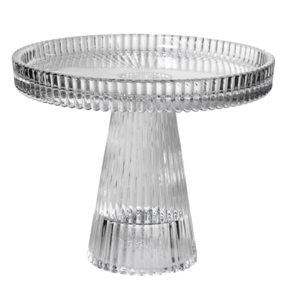 Glass Candle Plate On Stand S