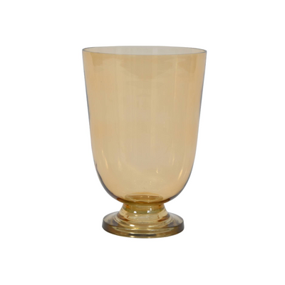 Grace Amber Glass Hurricane, 3 Sizes Available