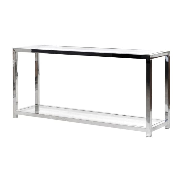 Luigi Steel & Glass Console Table