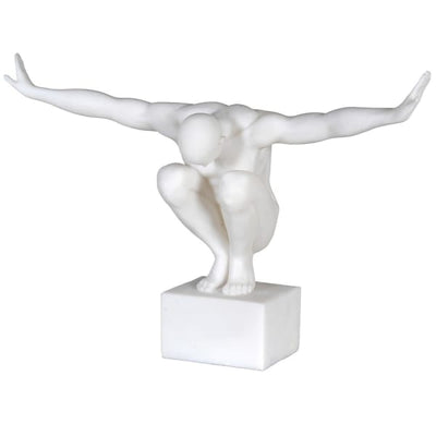 White Olympic Man With Outstretched Arms