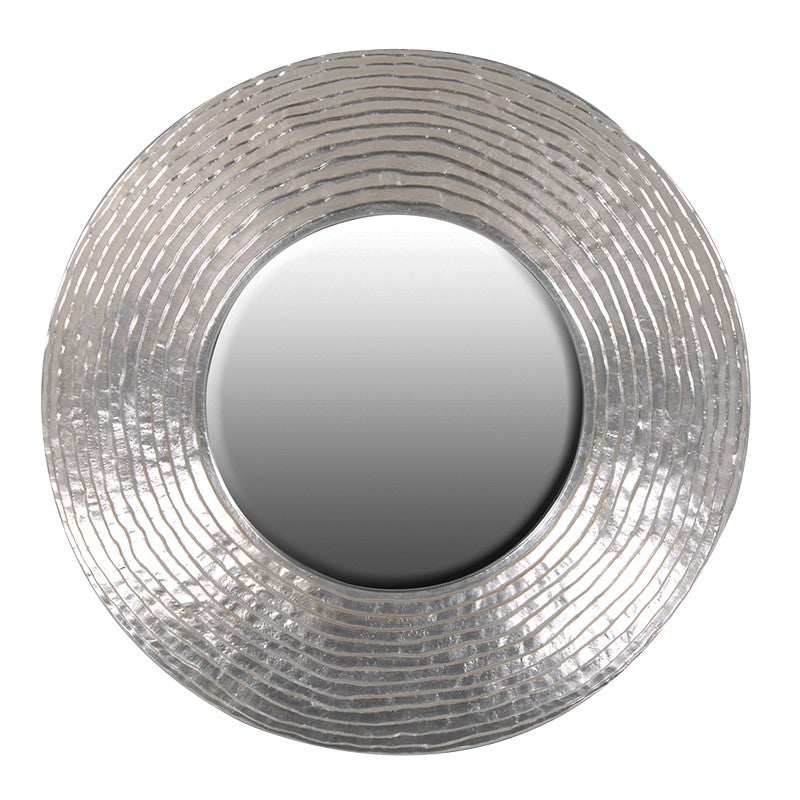 Silver Wave Effect Wall Mirror