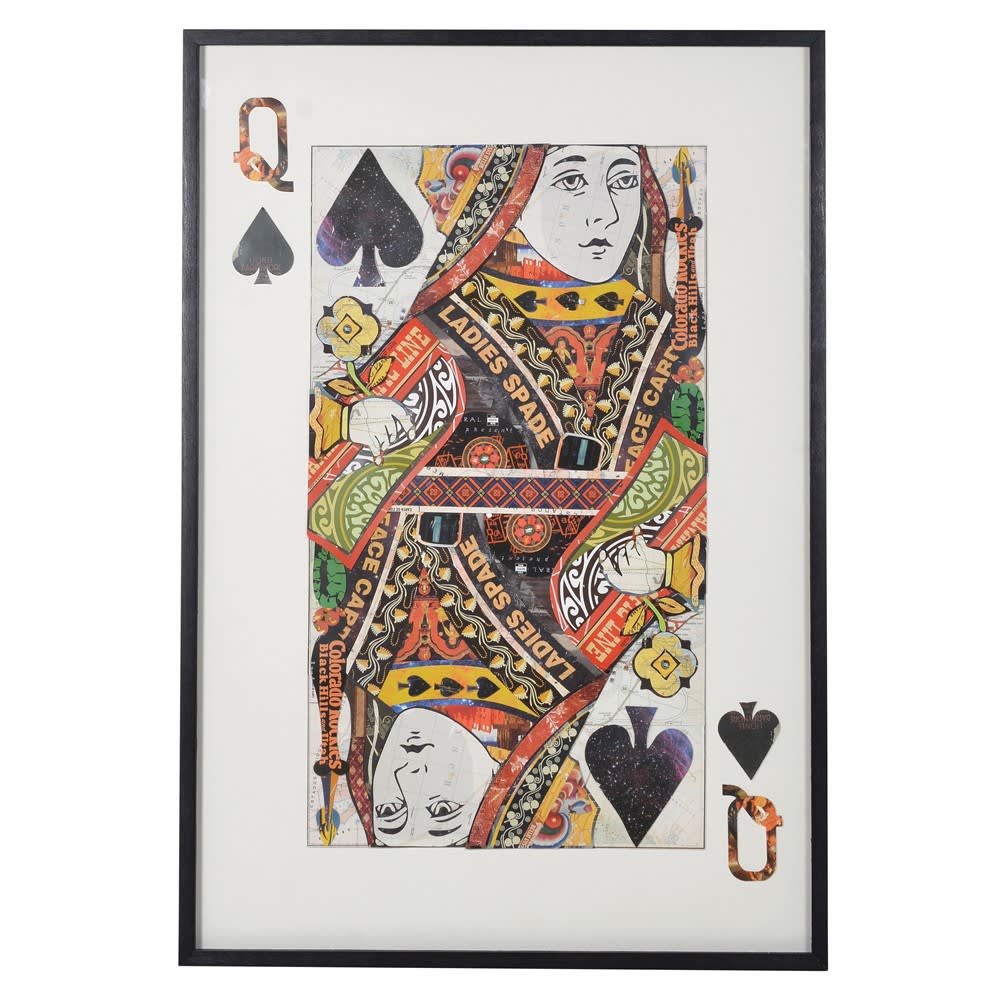 Queen of Spades Decoupage Art