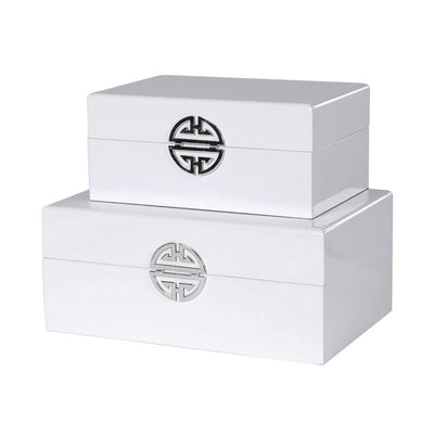 White Gloss Storage Boxes