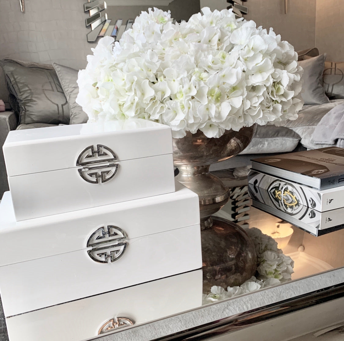 White Gloss Storage Boxes – Tides Home And Garden